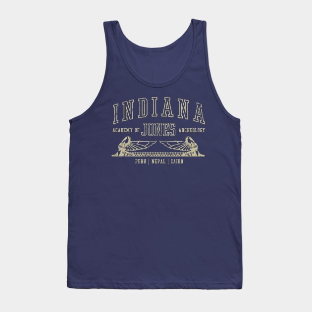 Indiana Jones Academy of Archeology Tank Top by MindsparkCreative